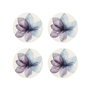 Hermia Fleur Blue Toi 4 TT 15 Juego de 4 Platos de Postre Multicolor de Porcelana, 15 cm